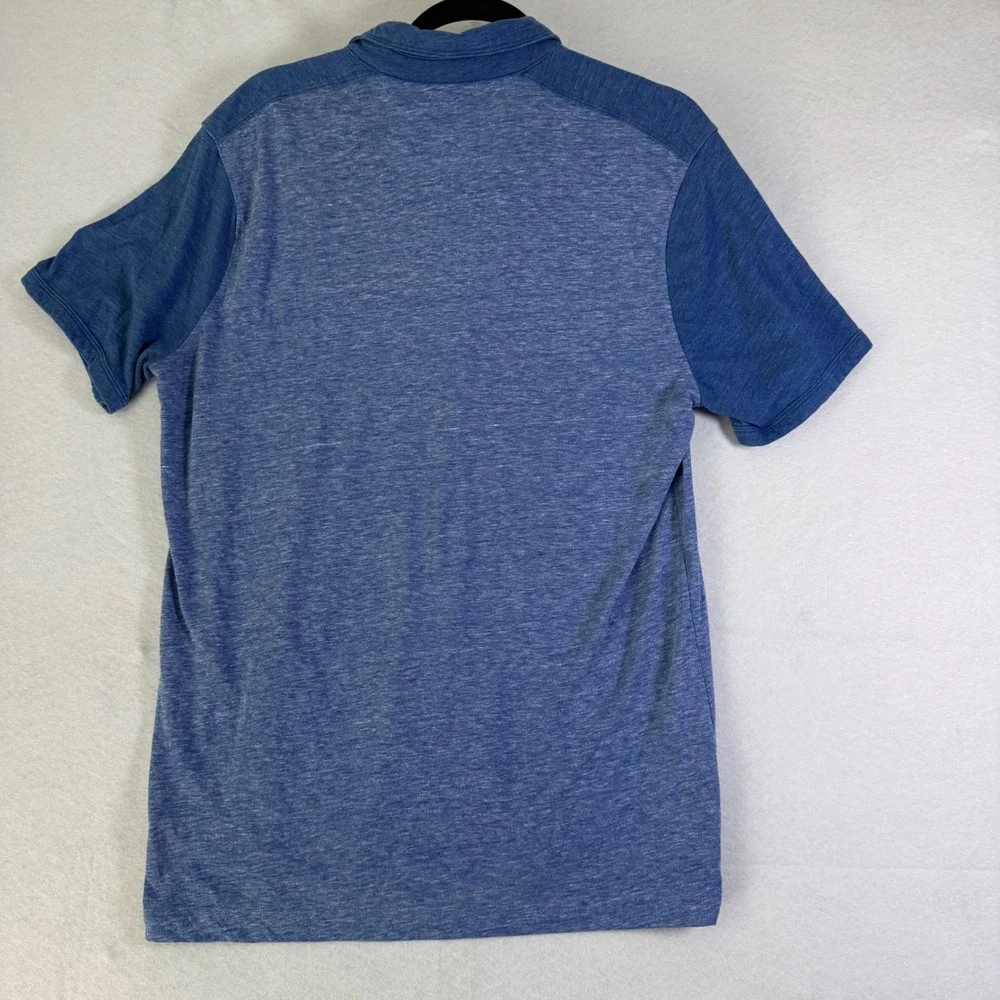 Banana Republic The Vintage T Polo Shirt Mens Large Blue Heather Short Sleeve